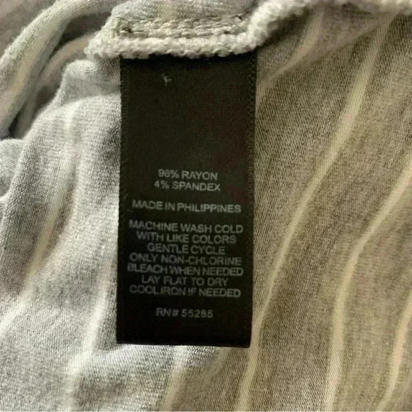 Express Grey & White Striped Ruched Maxi Dress Sz Large - Picture 2 of 4